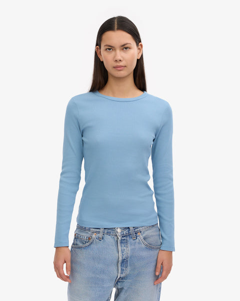 Women Organic Rib LS Tee