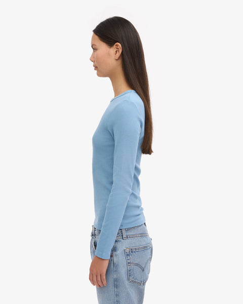 Women Organic Rib LS Tee