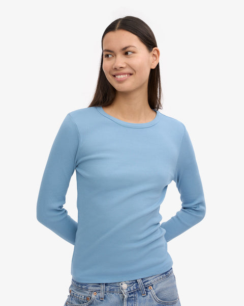 Women Organic Rib LS Tee