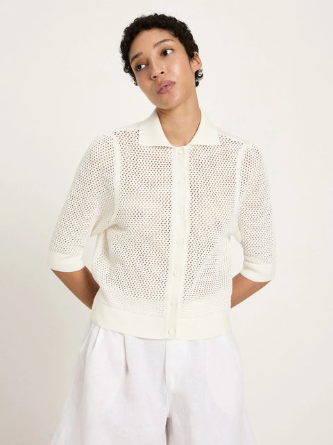 Strickjacke kurzarm GOTS