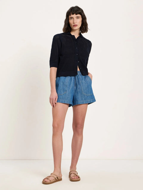 Strickjacke kurzarm GOTS