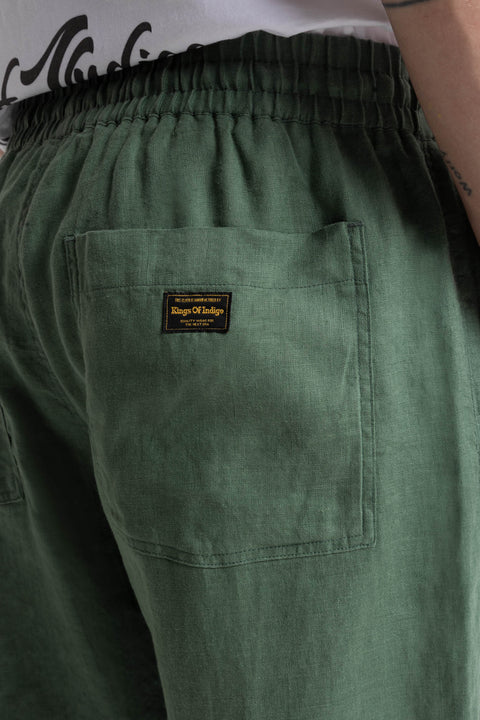 Martin Hose von Kings Of Indigo – leichter Leinenstoff in Mulled Basil