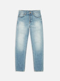 Washed Up Waschung der Steady Eddie II Jeans von Nudie Jeans mit hellen Kontrasten
