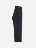 Tuff Tony in Black Vintage von Nudie Jeans – Rückansicht der Jeans mit klassischem Five-Pocket-Stil flach ausgelegt